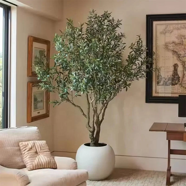OH ARTS Artificial Olive Tree Fire Retardant & UV Resistant Large Faux Potted Plant