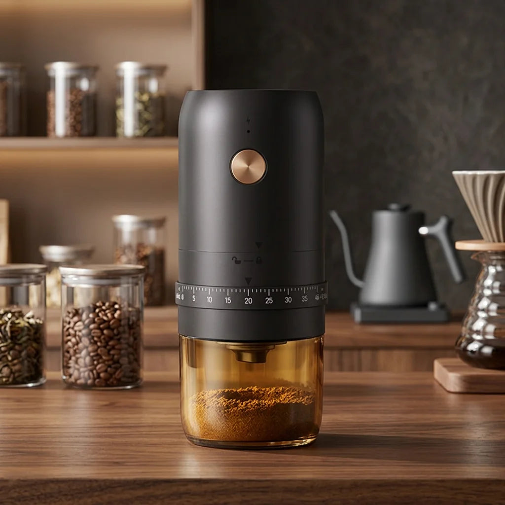 Electric Coffee Mill Small Rechargeable Usb Portable Handheld Burr Coffee Bean Grinder