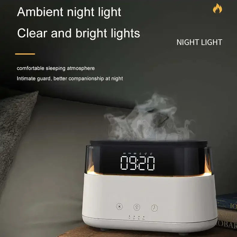 Smart Flame Effect Diffuser Humidifier Quiet Multifunctional Aroma Diffuser Aromatherapy