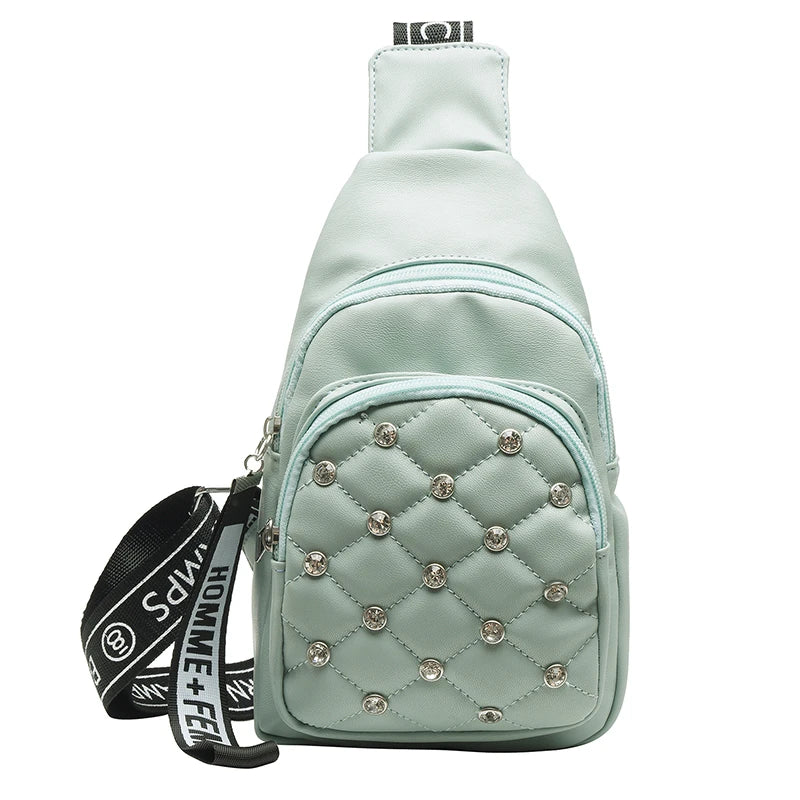 Fanny Pack for Women Diamond Belt Bag Crossbody Waist Bags Phone Purse Shoulder