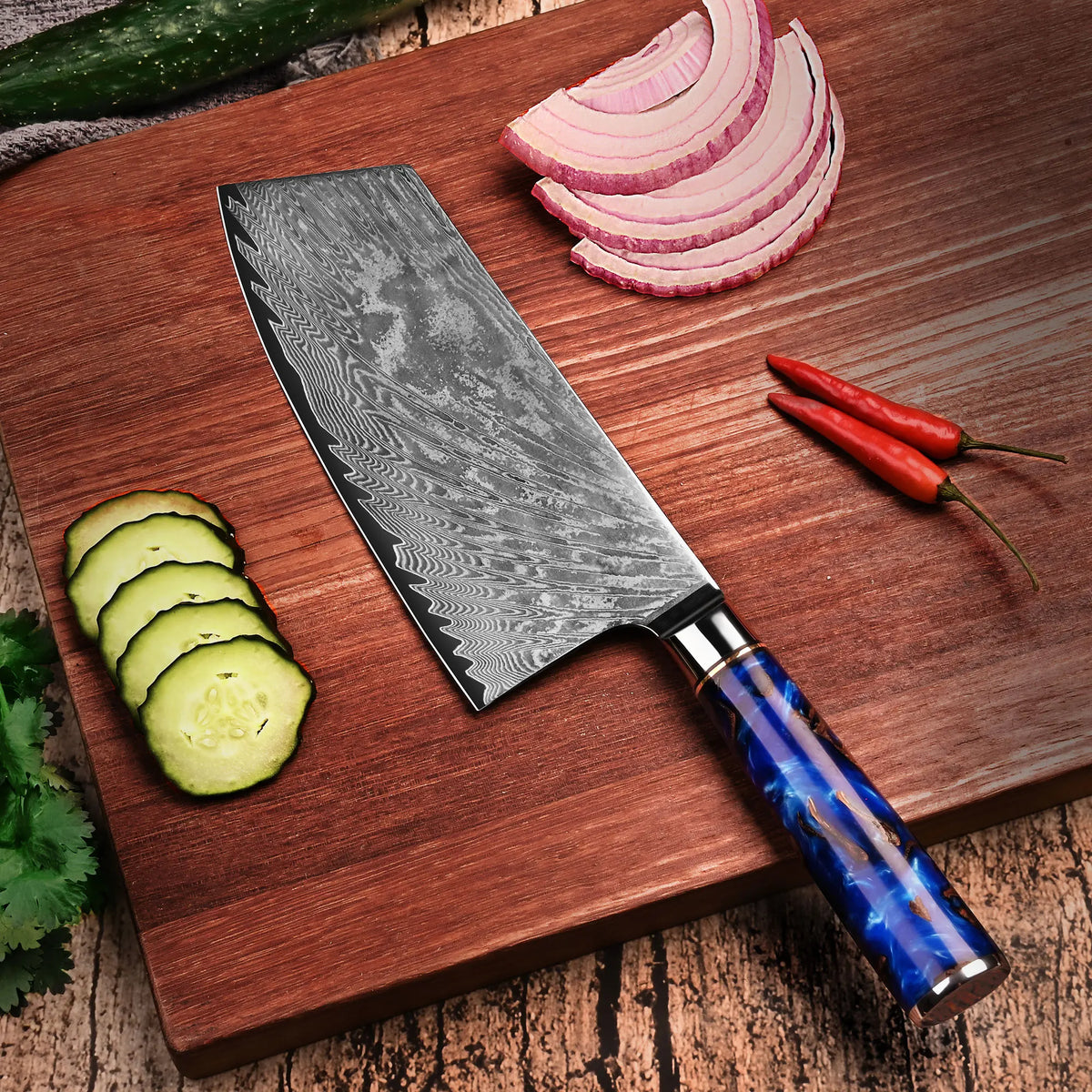 Professional 9PCS Japanese Damascus Steel Chef Knife Set 67 Layers VG10 Core Pinecone