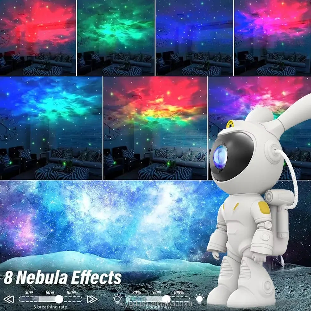 Kids Star DIY Projector Night Light 360 Adjustable Design Astronaut Nebula Galaxy