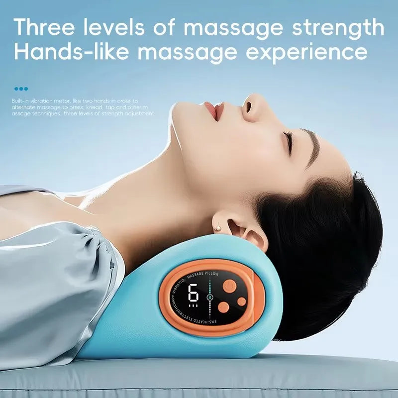 Multifunctional Shiatsu Acupoint Massage Pillow Timing Control Hot Compress Massager Neck