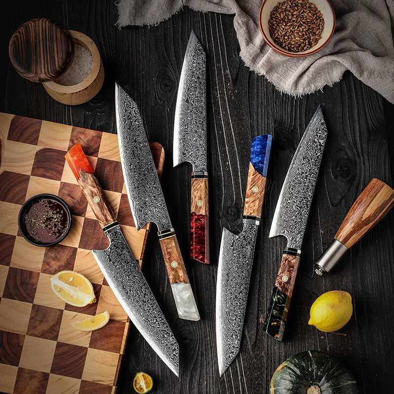 Gyuto Knife 67 Layer Japanese Damascus Steel Chef Cutting Meat Vegetable Kiritsuke Knife