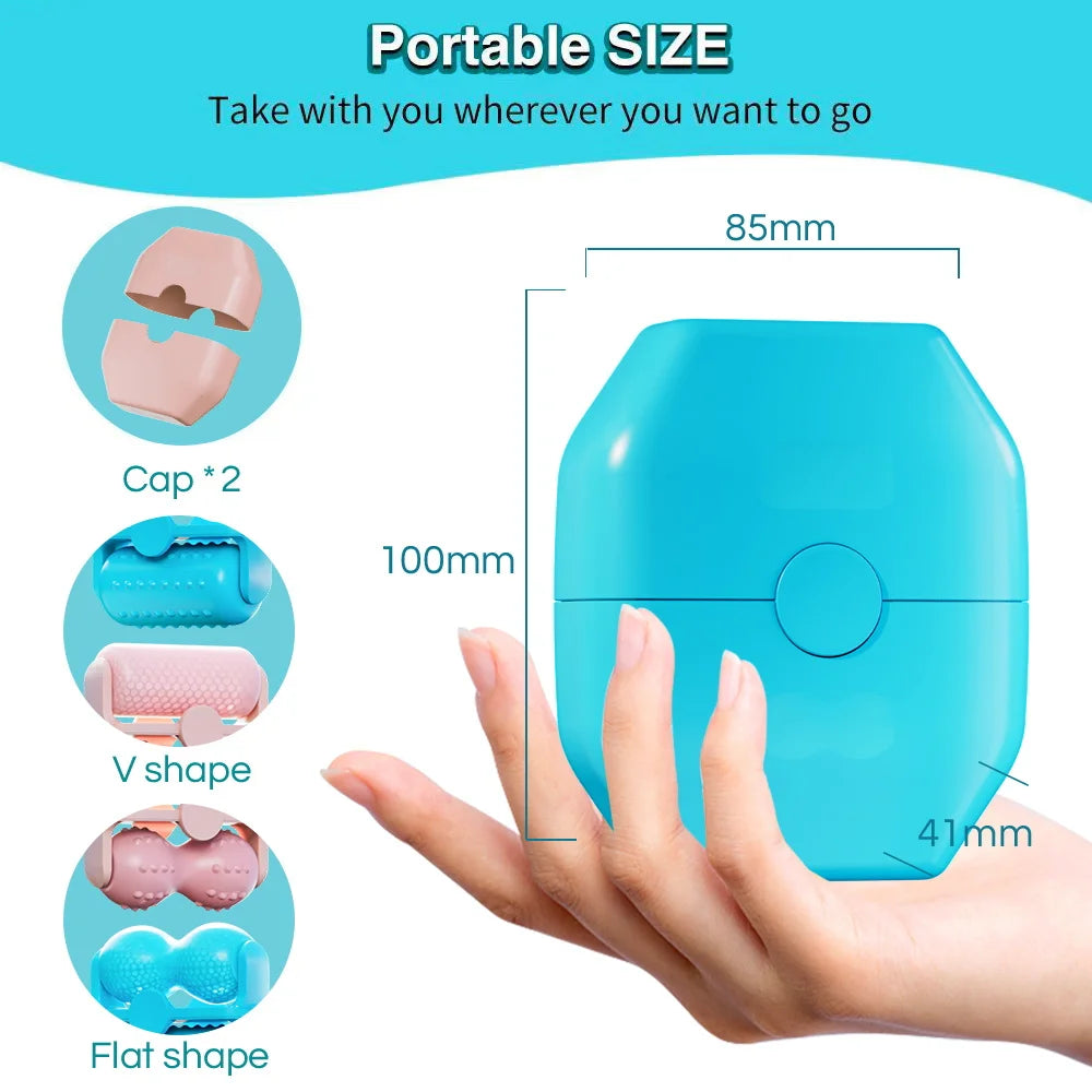 2-in-1 Silicone Ice Roller for Cooling Face and Body Massage