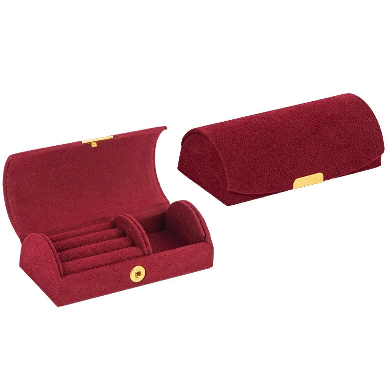 Travel Jewelry Case Portable Velvet Organizer Rings Earrings Storage Box Perfect Gift