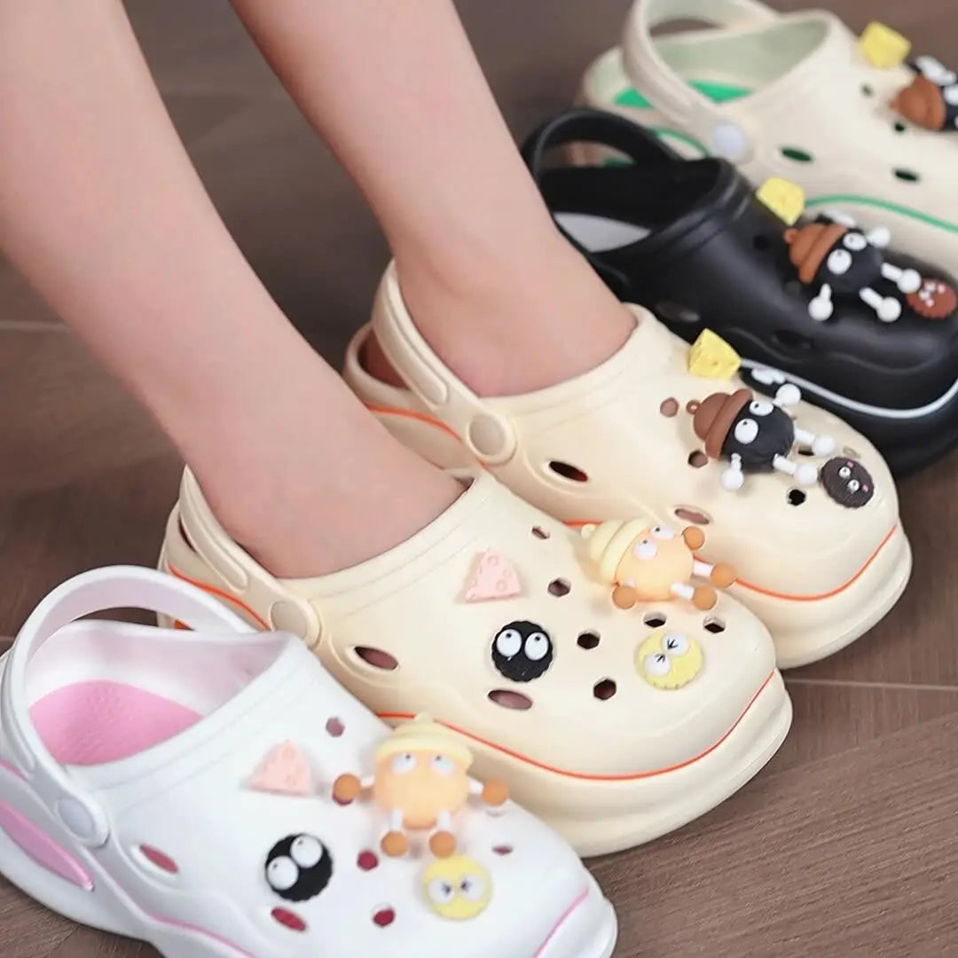 EVA Pillow Soft Slides Thick Platform Casual Sandals Pillow Slides Cloud Slippers Indoor