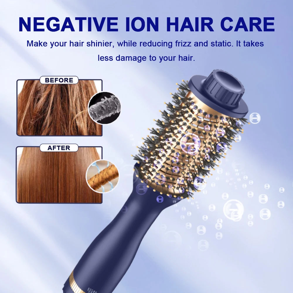 New Professional Detachable Interchangeable Style Electric Hair Brushes Hot Air Brush
