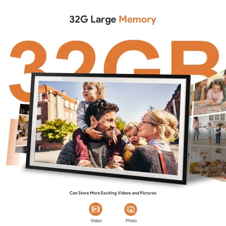 Wall Mountable 15.6 Inch Digital Photo Frame with IPS LCD Display Auto Slideshow & WiFi