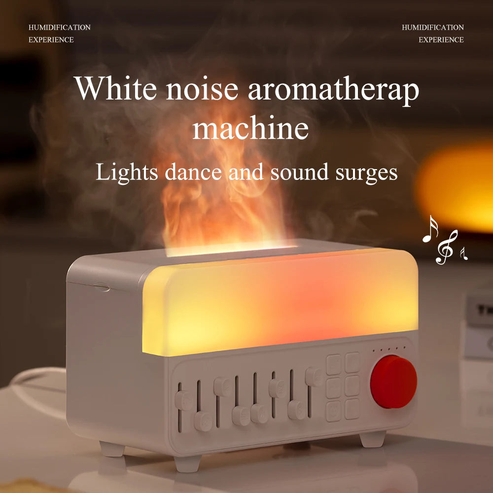 150ML Colorful Flame Multi-Sound White-Noise Flame Aroma Diffuser Ultrasonic Humidifier