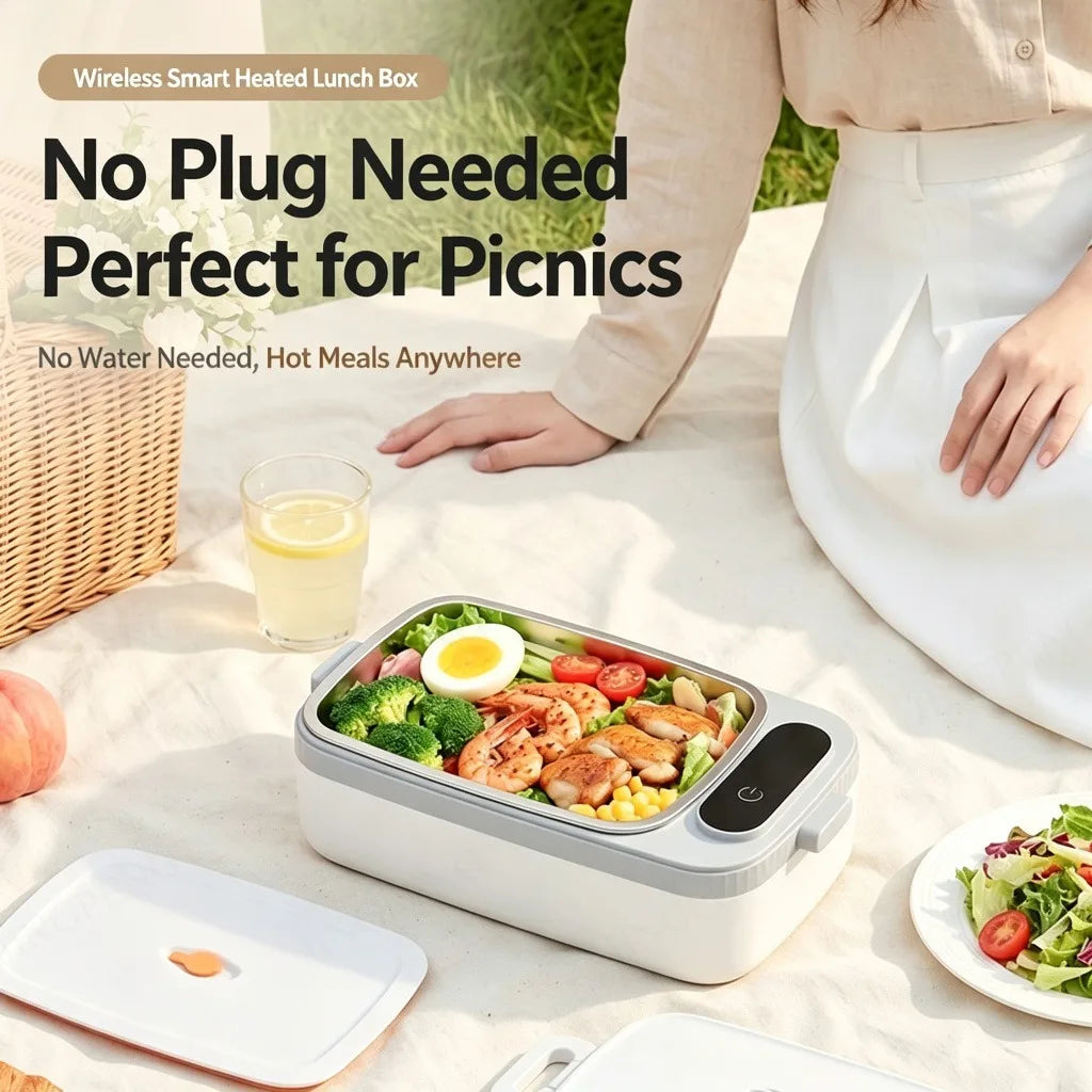 Digital Display 12000mAh USB Rechargeable Electric Lunch Box Portable Heating Bento Box