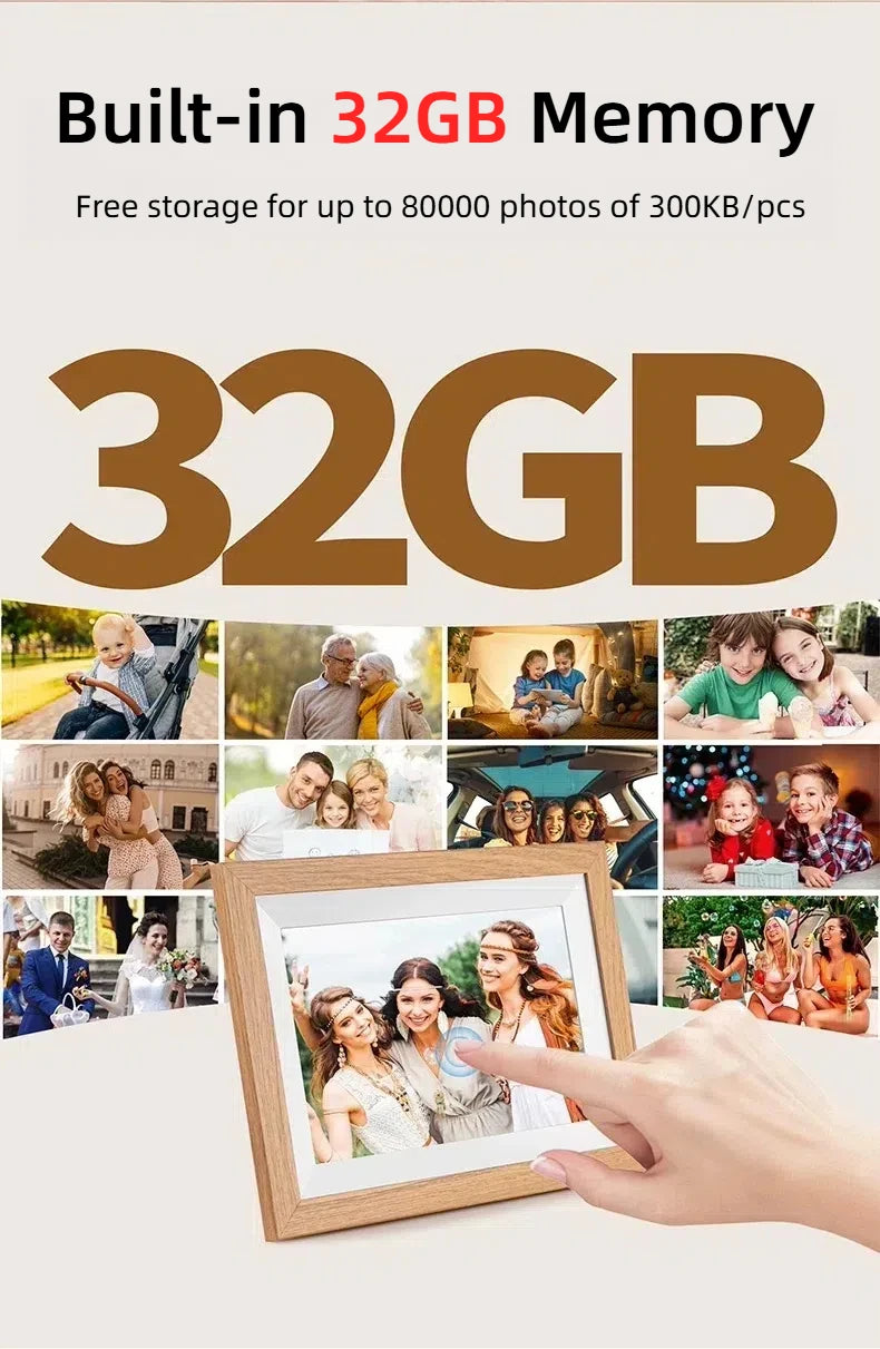Promotion 10.1Inch 15.6 Inch 32GB Memory Frameo APP Digital Picture Frame WIFI Smart