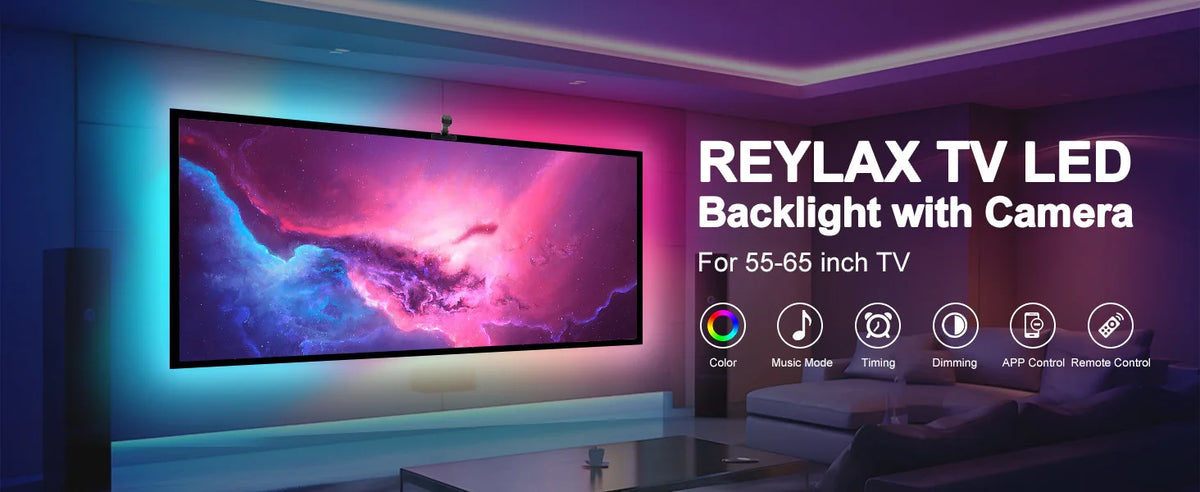 5m RGB Color-Changing LED TV Backlight Strip for 55-60 Inch TVs
