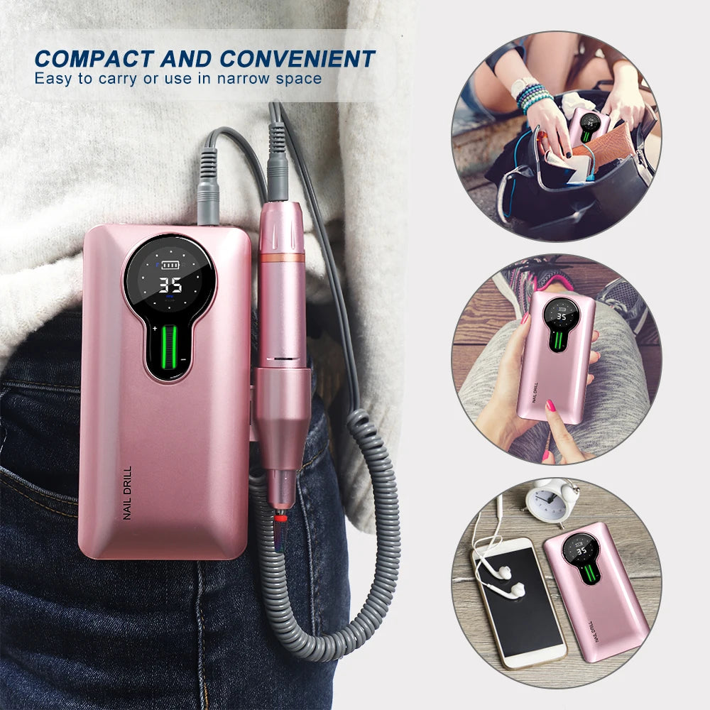 New Innovative Arrival Professional Coreless Motor Rechargeable Portable Electric Nail