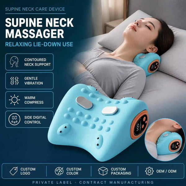 Multifunctional Shiatsu Acupoint Massage Pillow Timing Control Hot Compress Massager Neck