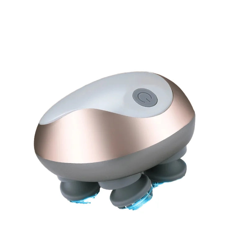 Promotion Portable Cordless Electric Octopus Head Massager Automatic Silicon Neck Relax