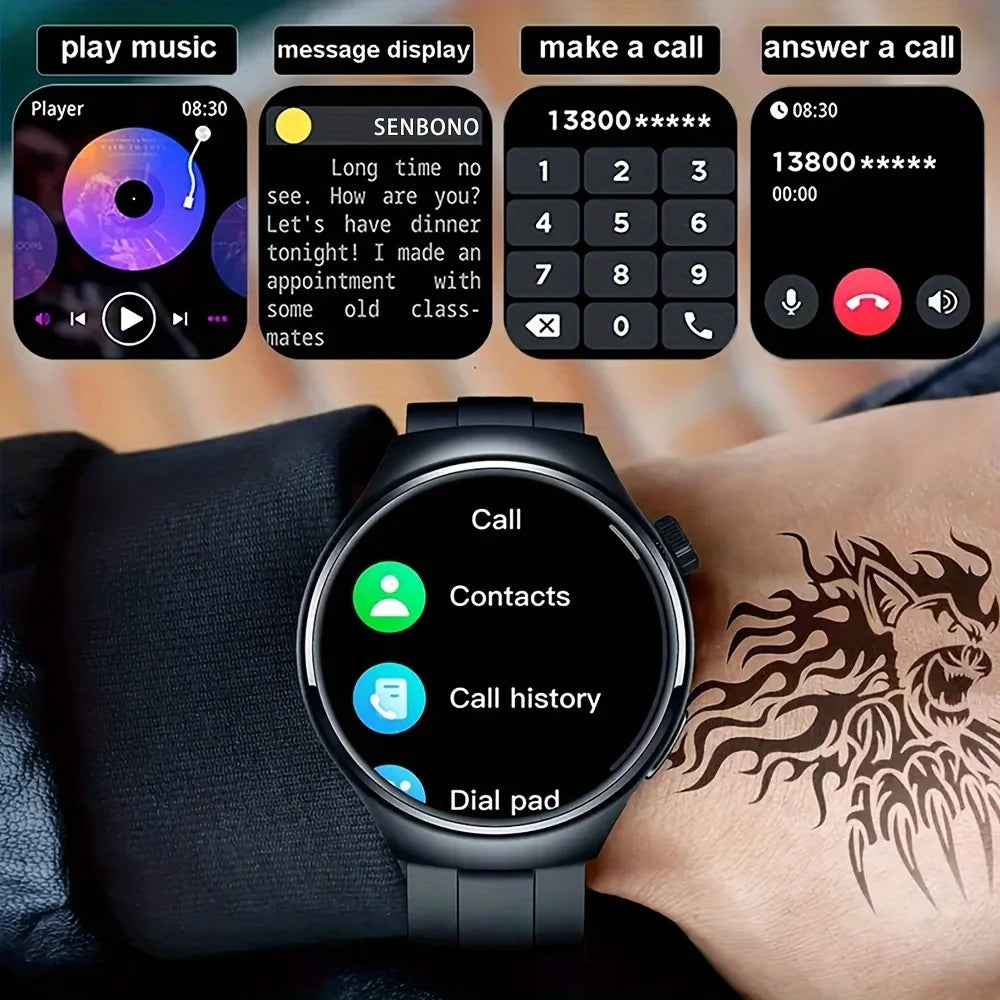 V19Z Smart Watch Men 1.39'' HD Screen Calling Waterproof Heart Rate Sports Fitness