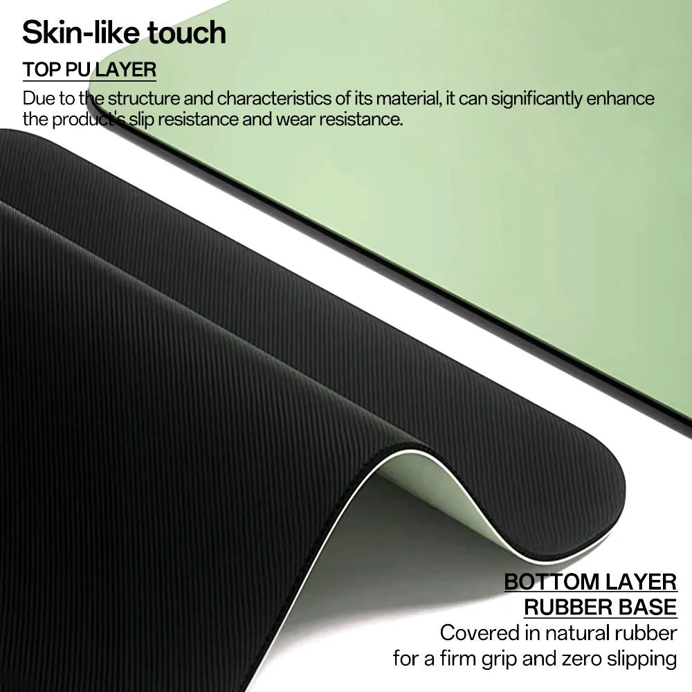 5mm Arched Matte PU Natural Rubber Yoga Mat Double Side Non Slip Durable Custom Print