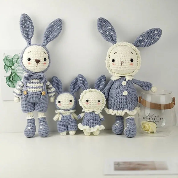 Crochet Kit Luxury Bunny Rabbit Beginner Kit Craft Kit Amigurumi Pattern for Her