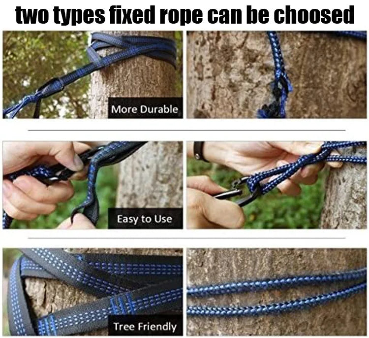Outdoor Portable Parachute Nylon Camping Hammok/Hamock/Hamak/Hammock with Tree Strap