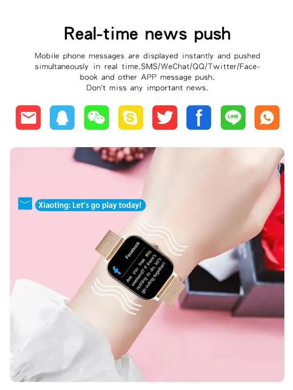 Best Fashion Smart Watch Monitor Sports Fitness Tracker BT Waterproof Android Phone Watch