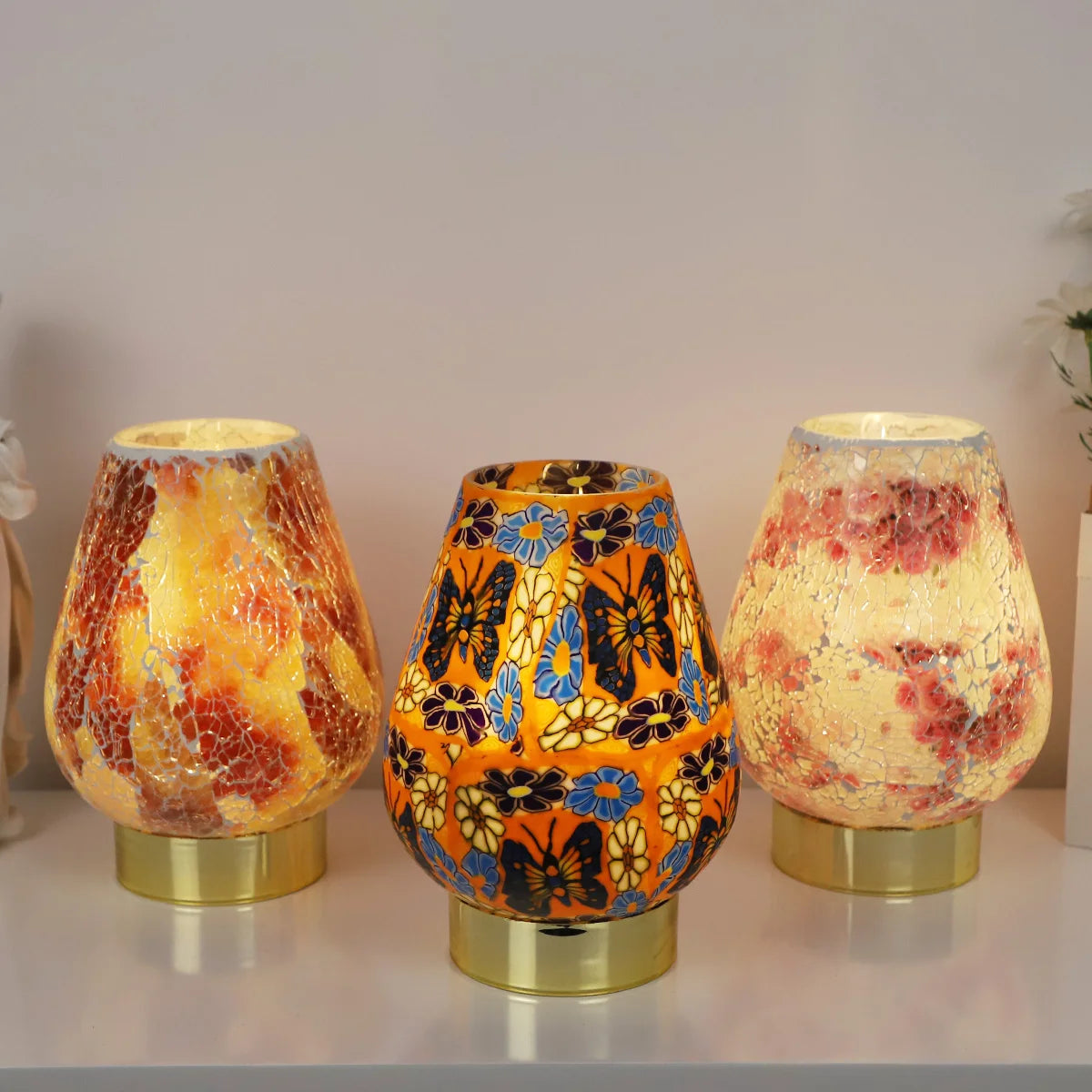New Arrived LED Ball Lights Glass Table Lamp For Bedroom Dorm Living Kitchen