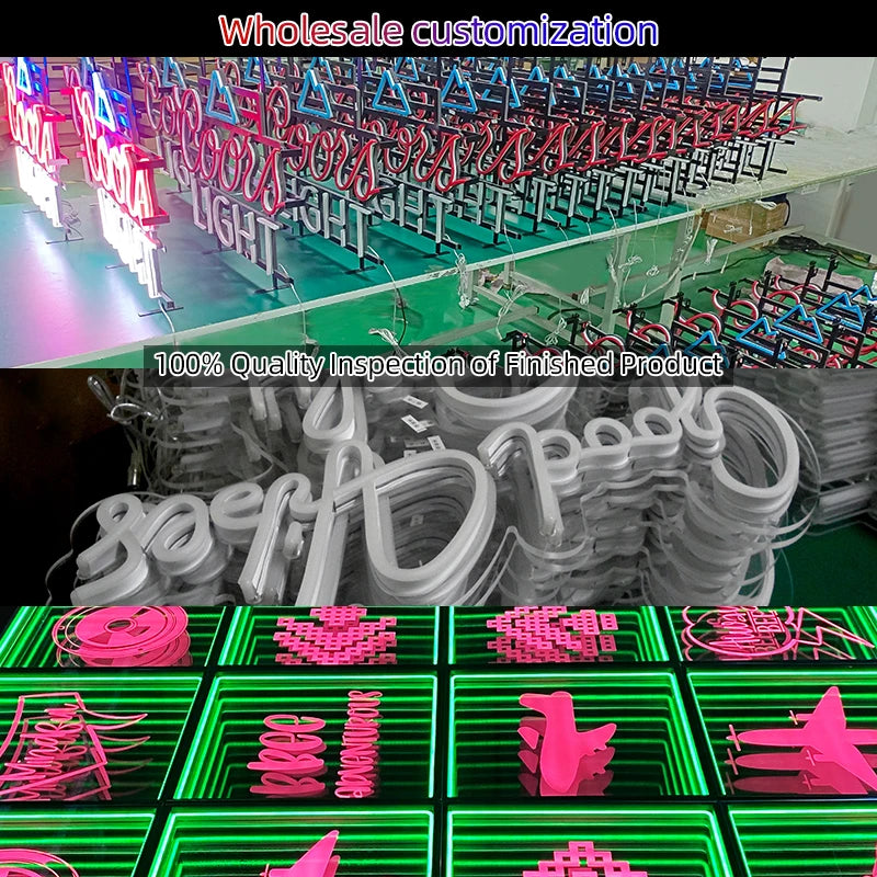Fast Delivery Wall Decor UV Print Led Electronic Signs Night Lights NO Neon Sign