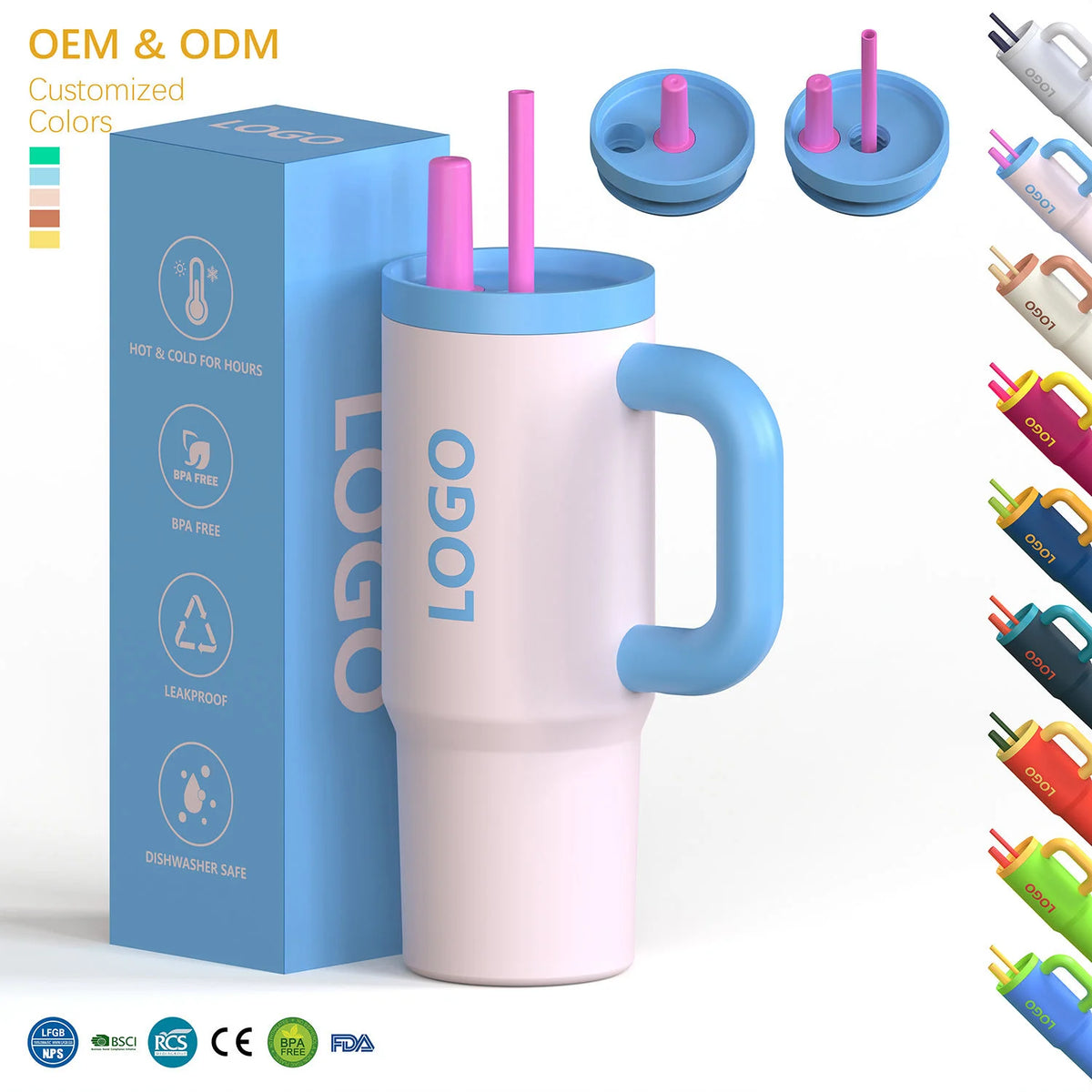 Hot and Cold 40oz 32oz 24oz Stainless Steel Vacuum Insulated Traveling Tumblers
