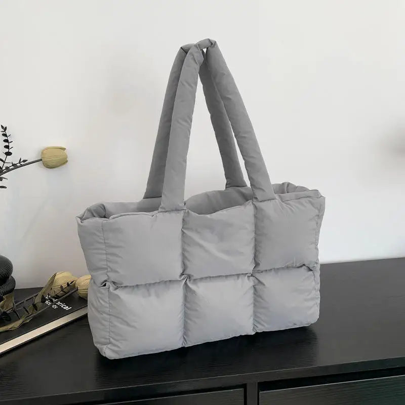 Multicolored Cute Tote Bag Fluffy Soft Large Tote Bag Puffer Tote Bag Handbag