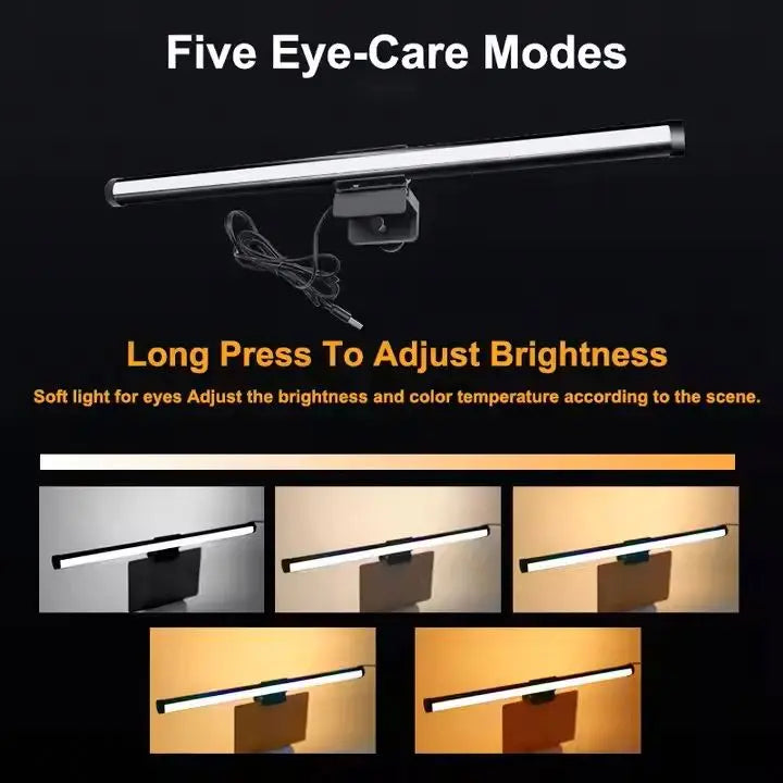 Modern Indoor LED Light Bar for Office & Bedroom USB-Powered Adjustable Dimmable White