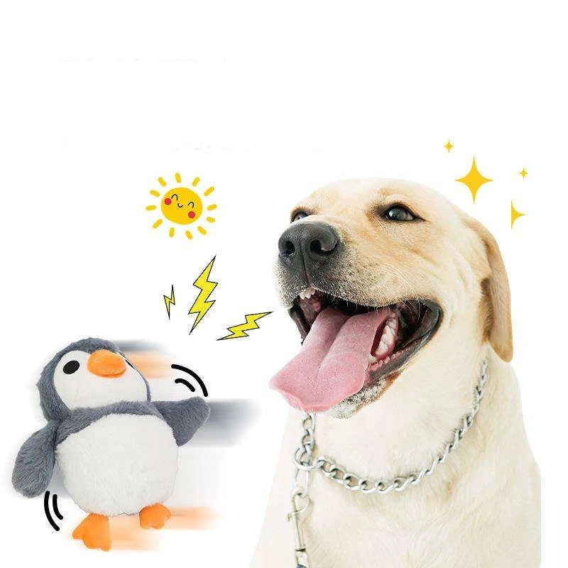 Electric Moving Squeaky Plush Pet Toy USB Charging Dog Cat Interactive Play Toy