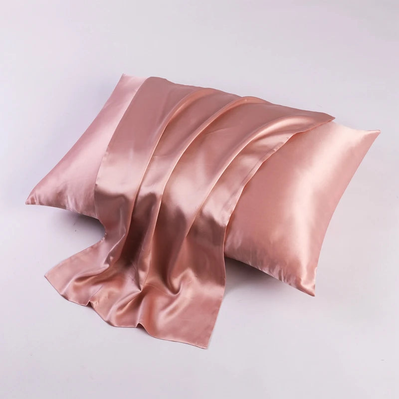 100% Real Silk Mulberry Pillow Case 6a 16/19/22 Satin Silk Pillowcase Organic Embroidered
