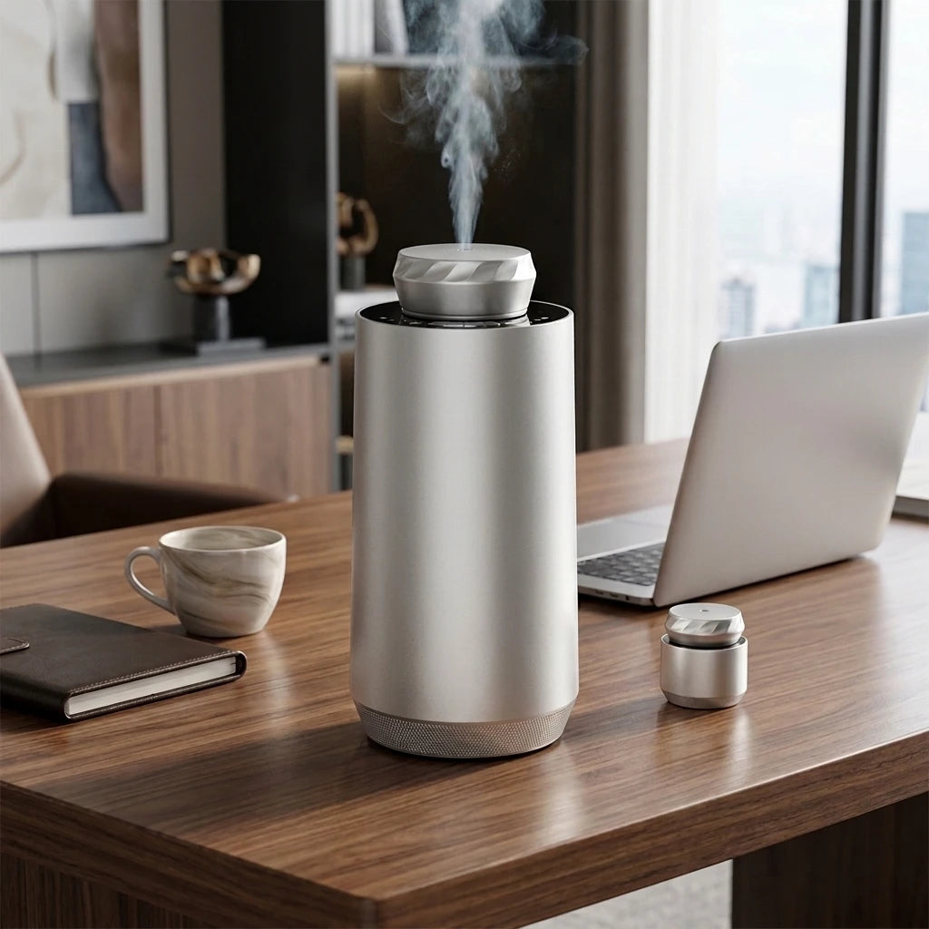 Portable Scent Diffuser Rechargeable Waterless Aroma Diffuser Aluminum Alloy Car