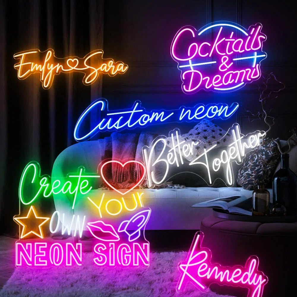 Custom LED Neon Sign for Business Flexible Silicone Neon Light Waterproof Outdoor