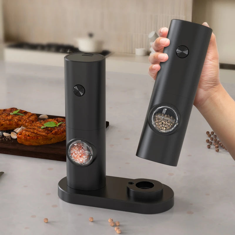 Electric Automatic Salt and Pepper Grinder Set with Led Light