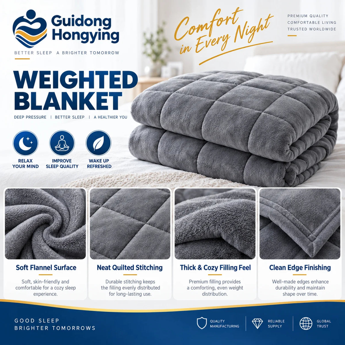 Superior Weighted Blanket Chunky Knit Velvet Weighted Blanket for Adults and Kids