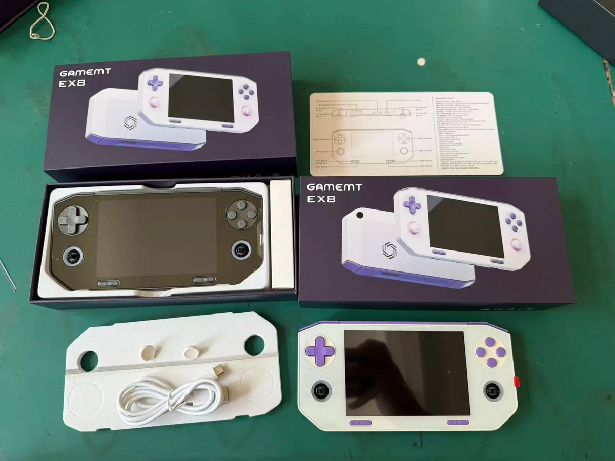 EX8 Retro Game Console Android 14 System Open Source Handheld Console 4.88-Inch HD Screen