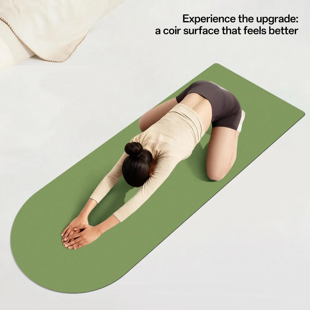 5mm Arched Matte PU Natural Rubber Yoga Mat Double Side Non Slip Durable Custom Print