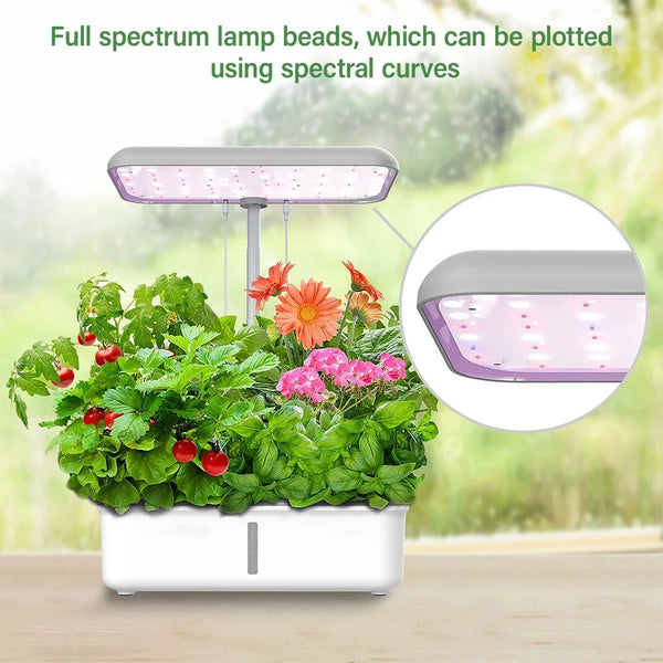 WiFi Plant Hydroponics System Growing LED Light Soilless Smart Planting Machine Self