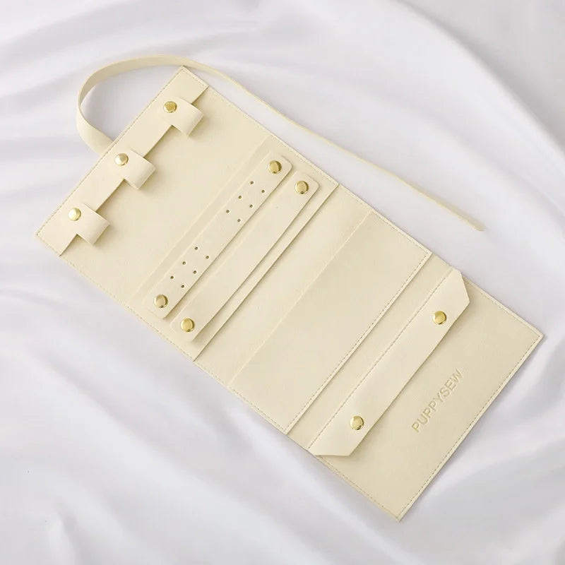 Travel Jewelry Roll Bag Foldable Travel Jewelry Organizer Case Portable Jewelry Bags