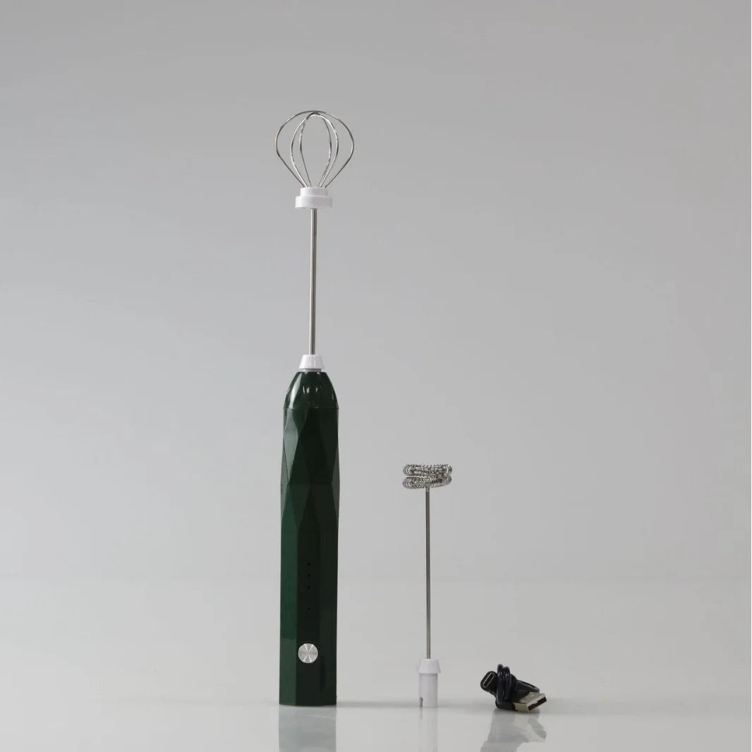 Handheld Electric Plastic Egg Beater Coffee Stirrer Milk Frother USB-Charged For Milk