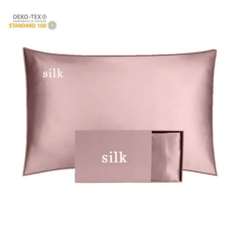 100% Real Silk Mulberry Pillow Case 6a 16/19/22 Satin Silk Pillowcase Organic Embroidered
