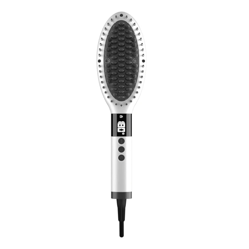 Fast Styling Hair Straightener Brush with Anti-Scald PTC Heater Negative Ion Ceramic