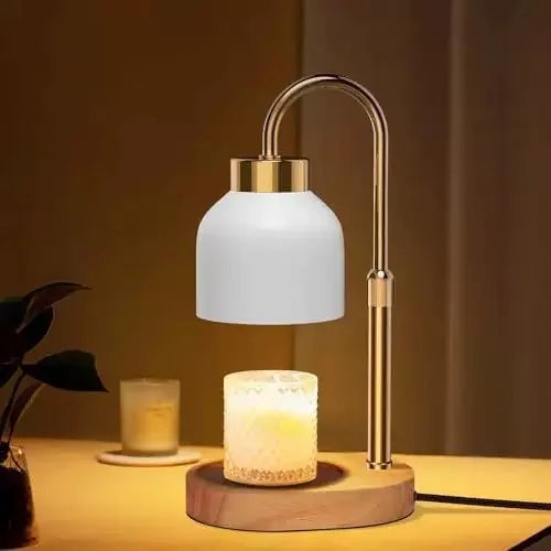 Electric Candle Warmer Lamp Timer Dimmer Adjustable Height Metal Jar Wax Melt Birthdays