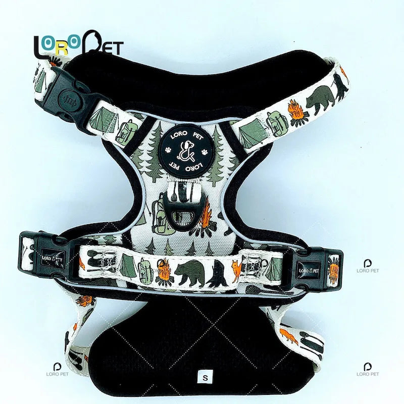 Reflective Oxford Nylon Dog Harness with Handle in Solid Colors