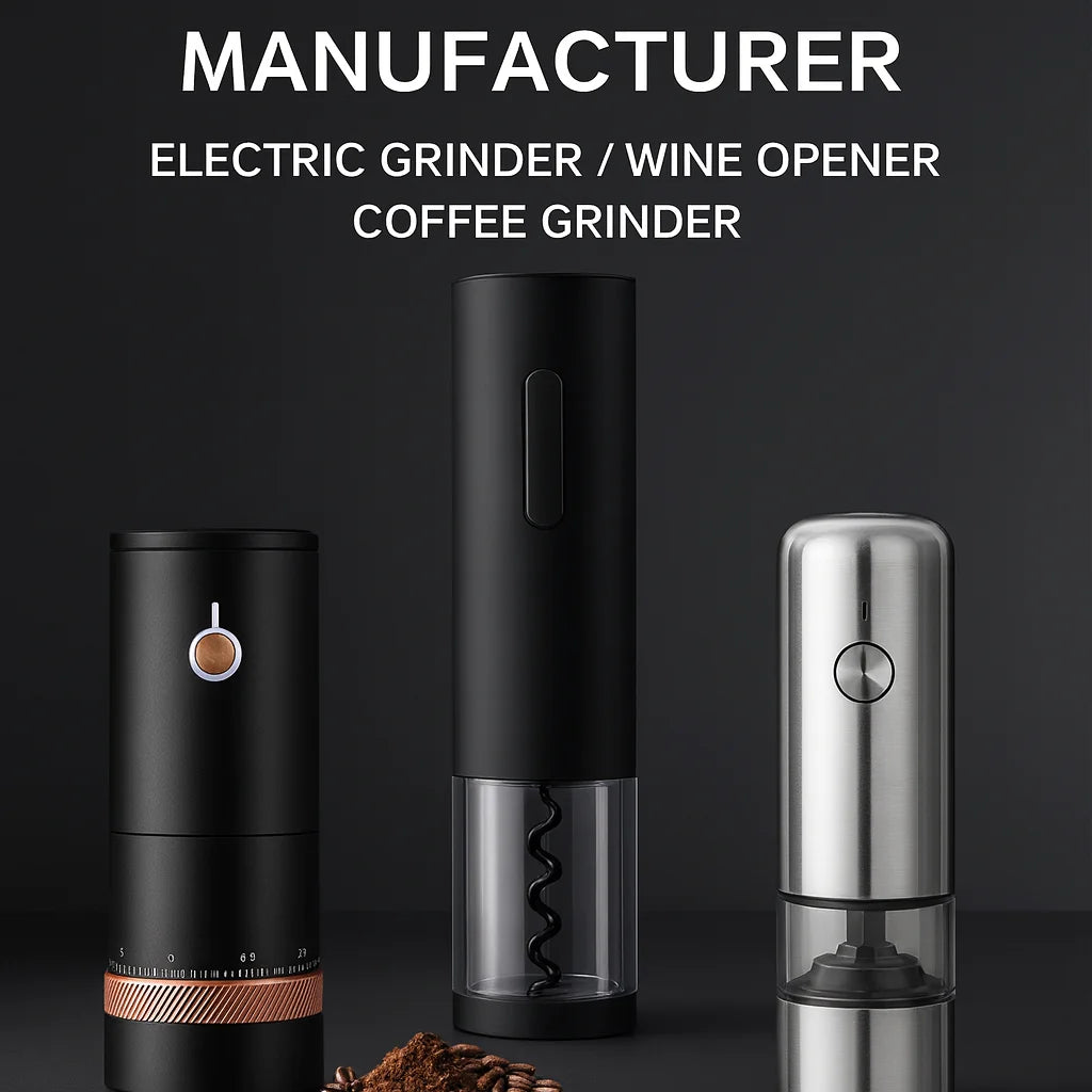 High Grade Eco-Friendly Rechargeable Electric Stainless Steel Wine Opener 2-in-1 Set