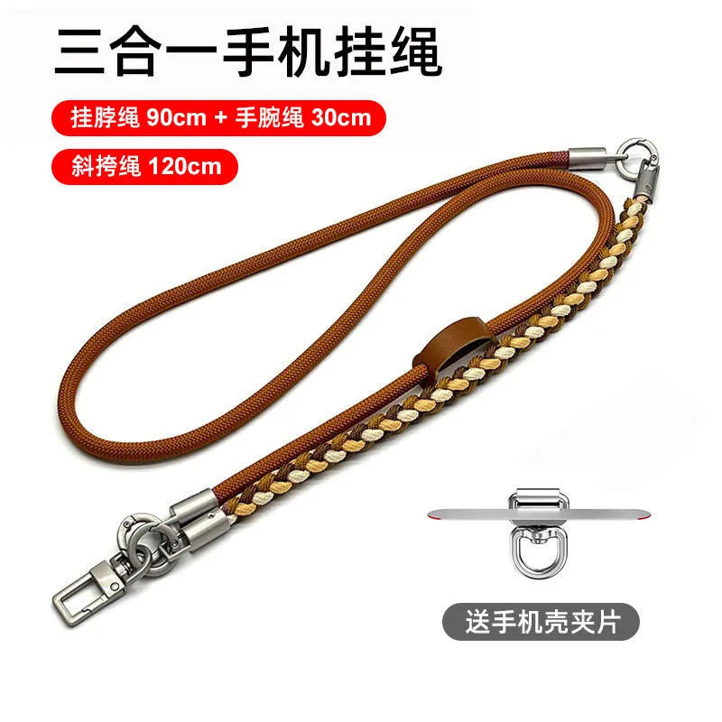 3-in-1 Crossbody Shoulder Neck Strap Phone Lanyard Women-High-End Anti-Theft Adjustable