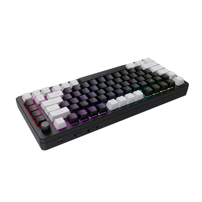 Custom Wireless Mechanical Keyboard Tri-Mode RGB Gasket Hot Swap with Knob