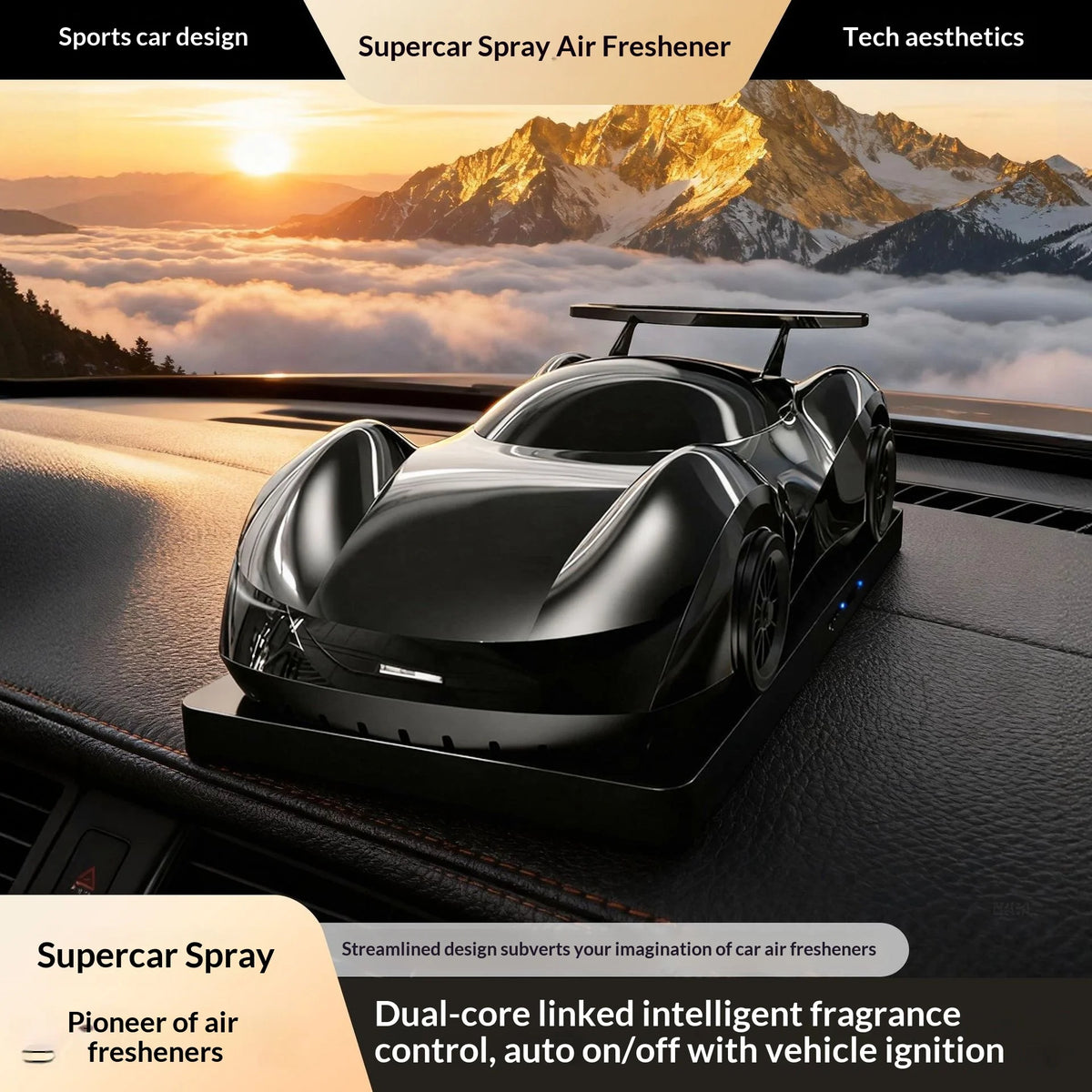 Sports-Car-Style Smart Car-Shaped In-Car Aroma Diffuser Auto-on/Off Function High-End Car