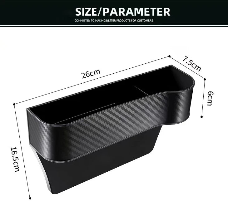 Car Seat Gap Filler Organizer Between Front Seat Car Organizer and Storage Box, Auto